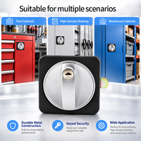 Serrure de sécurité à clé en alliage de zinc pour boîte à outils et armoire industrielle, avec bouton rotatif multipoints Espagnolette