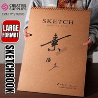 Carnet de croquis portable 4K, papier à dessin 160g, 30 feuilles, carnet vierge pour le croquis, la pratique à domicile, le dessin à la main et la création artistique