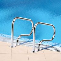 Ebeng, échelles de piscine de haute qualité en acier inoxydable 304 poli argenté, résistantes à la corrosion, pour piscine extérieure enterrée