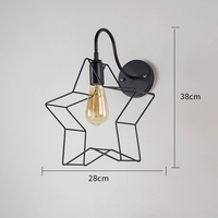 Lampes murales rétro d'intérieur en gros, luminaires muraux vintage en fer pour la décoration de chevet, couloir et escalier