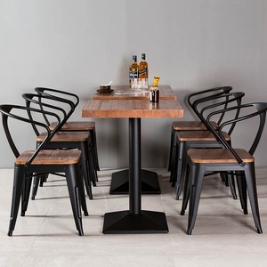 Ventes directes du fabricant Ensembles table et chaises de salle à manger commerciale moderne Mobilier de <span class=keywords><strong>bar</strong></span> en <span class=keywords><strong>bois</strong></span> pour cafés et bars - Product Image 2