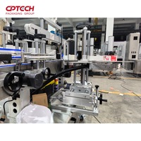 Machine d'étiquetage automatique double face pour bouteilles rondes, carrées, ovales et plates avec système de contrôle par écran tactile PLC CPTECH