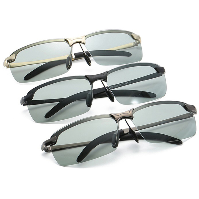 EUGENIA Outdoor Function Driving Classic Photochromic Eyewear Men PC Polarized Photochromic Sunglasses