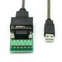 Cable Adaptador Serial USB a RS485 RS422, Convertidor de Comunicación USB 2.0 a Puerto COM DB9 con Bloque de Terminales