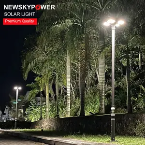 制造新设计的铝景观路径街道公园40w照明防水Ip65方形发光二极管太阳能花园灯带杆