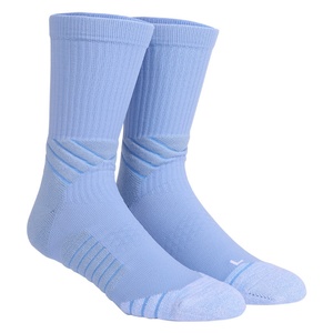 Chaussettes de compression multisports pour jeunes, enfants et adultes - Antidérapantes, respirantes, en coton/bambou avec design de revers et de semelle - Product Image 3