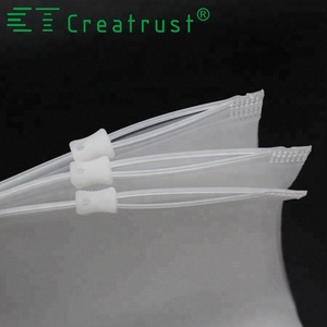 Impression logo couleur rose <span class=keywords><strong>CPE</strong></span> givré mat sacs en plastique avec <span class=keywords><strong>la</strong></span> tirette de glissière - Product Image 5