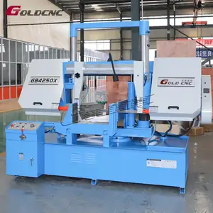 GOLDCNC GB4250X semi automatic angle band saw machine factory outlet hacksaw cutting band saws machine