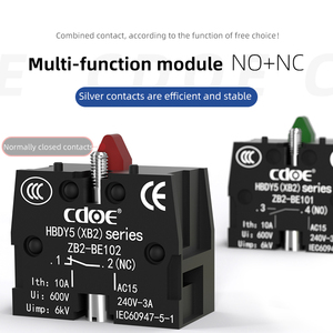Y5 loạt IP65 không thấm nước màu đỏ 22mm chuyển 1no1nc Nút dừng khẩn cấp với 10A tối đa hiện tại cho hộp điều khiển công suất - Product Image 5