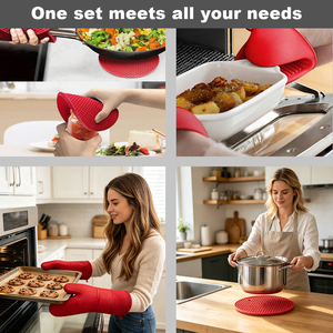 Gants de four en silicone extra longs très demandés – Lot de gants de cuisine résistants à la chaleur, antidérapants et épaissis pour barbecue et cuisson - Product Image 3