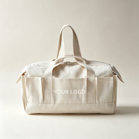 Sac de voyage week-end personnalisé en toile écologique avec fermeture éclair pour la gym, les activités de plein air et les voyages - Organisateur pour femme