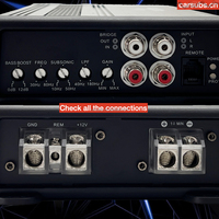 Amplificateur de voiture de style coréen 1200W 1ohm X 1 CH Classe D Amplificateur de subwoofer pour voiture Monoblock