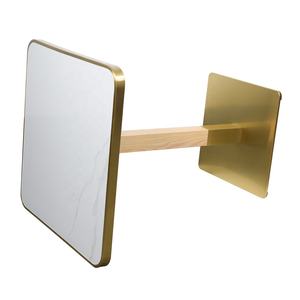 Bàn ăn viền thép không gỉ cao cấp, mặt bàn vân gỗ, chân bàn ống, dùng cho nhà hàng, quán cà phê, bàn ăn ngoài trời - Product Image 6