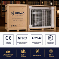 Fenêtre pliante horizontale insonorisée JUNYAO avec vitrage isolant, joint EPDM, écoénergétique, certifiée CE AS2047, pour extérieur et hôtels