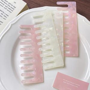 Custom Blank Marble Anti-Static Acetate Wide Tooth <strong>Hair</strong> <strong>Comb</strong> Girls Wide Tooth Elegant Style Beauty Cellulose Acetate <strong>Comb</strong> - Product Image 1