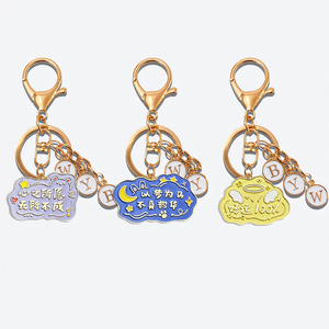 Cadeaux commémoratifs personnalisés, porte-clés en alliage de zinc émaillé, logo personnalisé, impression par transfert thermique, léger, JIAYUE - Product Image 1