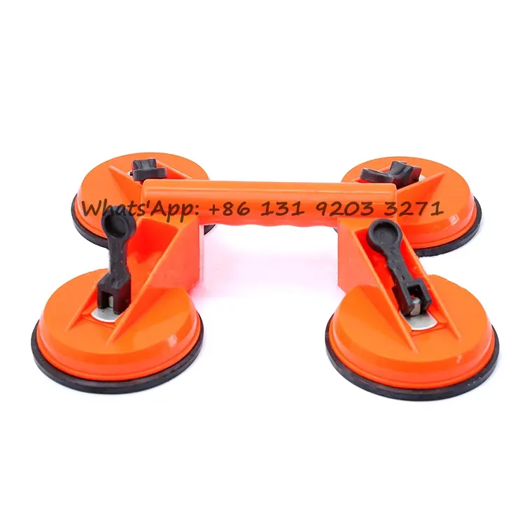High Quality Vacuum Glass Sucker 4 Claws Plastic Handle Suction Cup Claws Plastic Glass Tile Tool