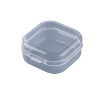 3.5*3.5*1.8 cm étui de rangement en plastique transparent boîte en plastique pour outils de bouchon d'oreille