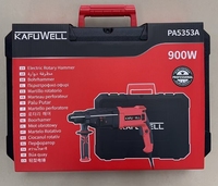 Marteau perforateur rotatif électrique KAFUWELL PA5353A 1200 tr/min 900 W 30 mm SDS-PLUS - Compact, léger et portable pour le bricolage