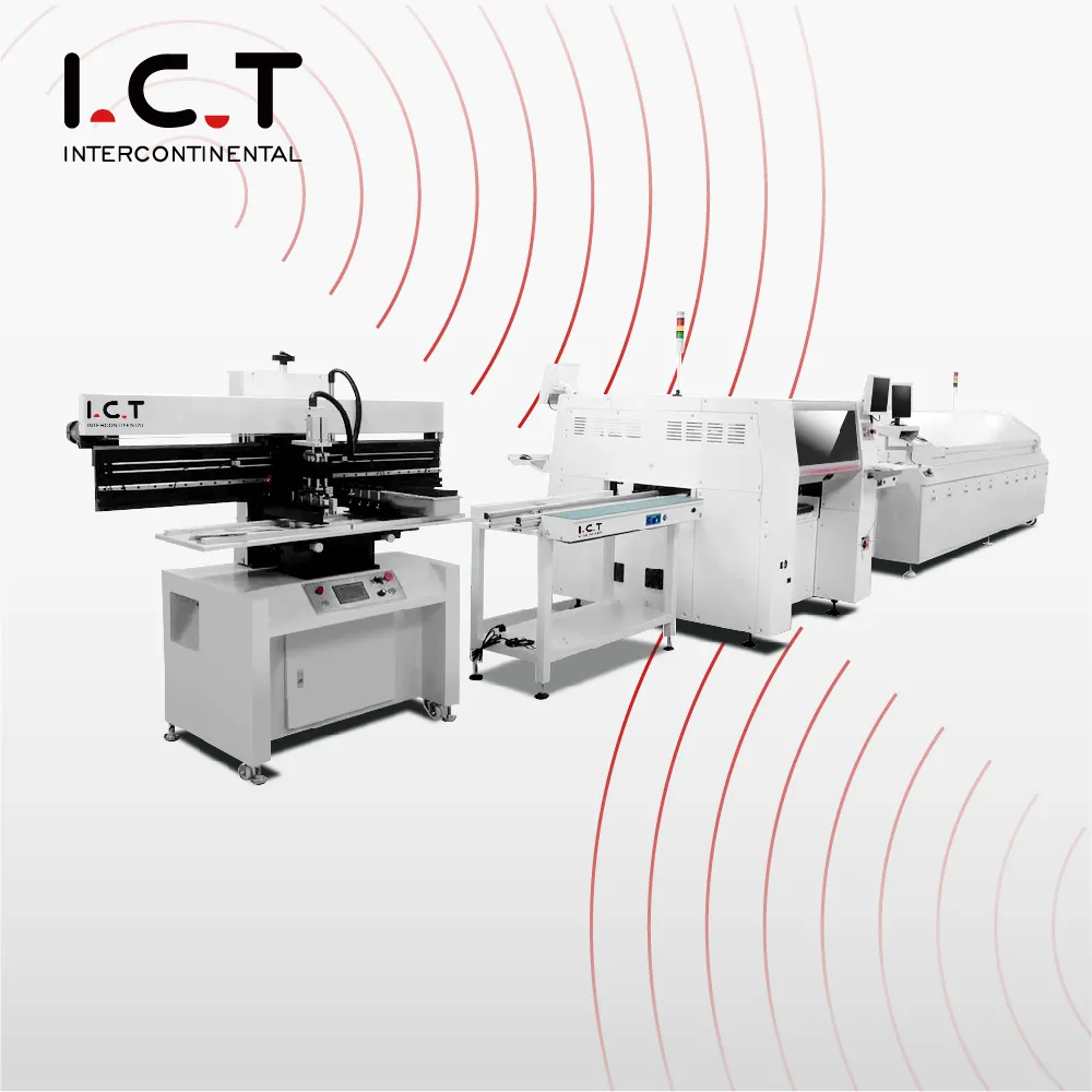 ICT PCB SMD 1,2 Meter SMT-Schablonen druckmaschine, SMT-Voll automatische Schablonen druckmaschine, Online-Löt pasten drucker Benutzer definiert