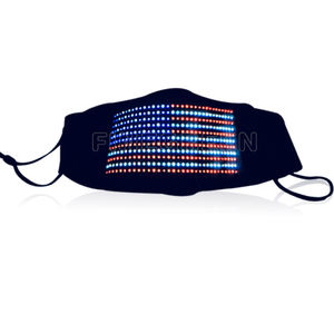 قناع حفلات LED نيون ذكي بتصميم الهالوين مع تطبيق ذكي وبلوتوث وشاشة ملونة كاملة قابلة للتخصيص مصنوع من مادة الحرير الجليدي للجنسين - Product Image 3