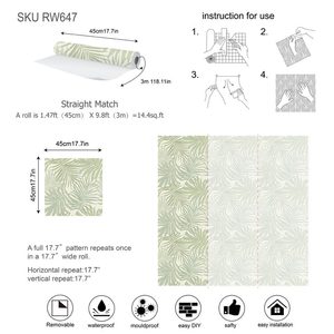 <span class=keywords><strong>Papier</strong></span> <span class=keywords><strong>peint</strong></span> mural auto-adhésif imperméable et amovible en PVC, motif floral <span class=keywords><strong>tropical</strong></span> moderne, feuilles de palmier vertes et jaunes, pour <span class=keywords><strong>cuisine</strong></span> et maison - Product Image 4