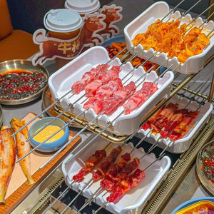 Plato para Brochetas de Barbacoa, Apilable, de Melamina Blanca, Diseño Creativo para Servir Comida en Hoteles - Product Image 3
