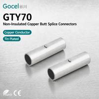 Nicht isolierte Kupfer-Stoßverbinder GTY70 70mm² 49,5mm Kompressionshülsen OEM Großhandelslieferung