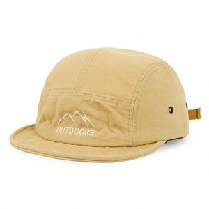 Wholesale Custom Design 5 Panel <b>Flat</b> Snap Back Short Brim Caps and <b>Hats</b> With Logo - Product Image 5