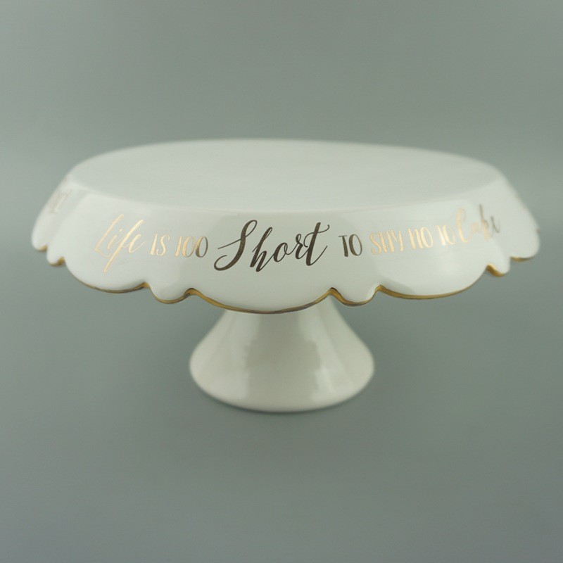 Ceramic cake tray