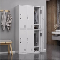 Casier métallique autoportant moderne, verrouillable, réglable, durable, grande capacité pour chambre, salle de sport, école, hôtel, bibliothèque, entrepôt