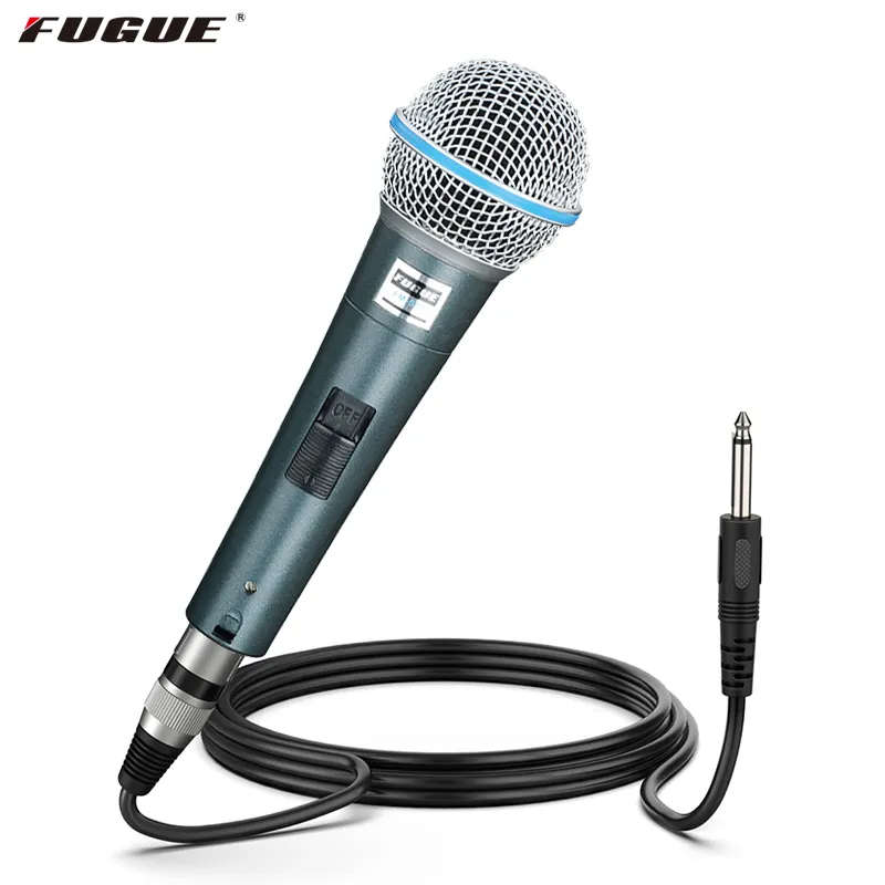 FUGUE FM-58B microfone portátil microfone com fio dinâmico KTV Stage Performance