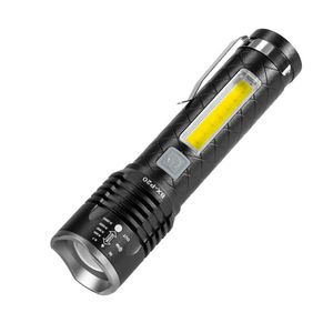 Lampe de poche LED super lumineuse COB Side White Red Light 15W LED Rechargeable <span class=keywords><strong>3000</strong></span> <span class=keywords><strong>Lumens</strong></span> Outdoor Emergency 4 Modes Zoomable Torch - Product Image 1