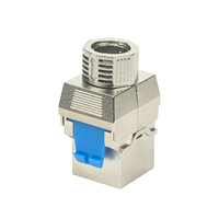 Soket Modular RJ45 telekomunikasi jaringan berpelindung penuh Jack Keystone Cat8 5