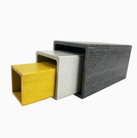 Tube carré en fibre de verre, profilé extrudé en PRV (Plastique Renforcé de Fibres) en résine époxy pour garde-corps et cadre de clôture