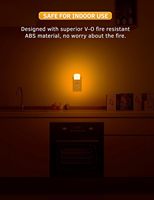 ZHILAI Mini Veilleuse LED Murale Moderne à Capteur de Lumière Ambre, Intensité Réglable, Détecteur Crépusculaire, pour Chambre, Dimmable, Certifiée FCC