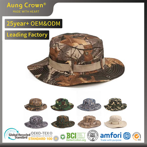 Quick Shipment Outdoor Real Tree Camo Printing Boonie Sun <strong>Hat</strong> Fisherman Women Men Wide Brim Hiking Safari <strong>Bucket</strong> <strong>Hats</strong> - Product Image 1
