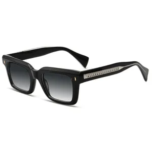 2023 Fashion Original Design Square Transparent Frame Shades High Quality Custom Brand Polarized Safety Glasses Sunglasses