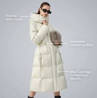 Veste en duvet personnalisable pour femmes, manteau à capuche tendance, longueur au-dessus du genou, avec couleurs, logos et designs personnalisés, vêtements décontractés d'hiver