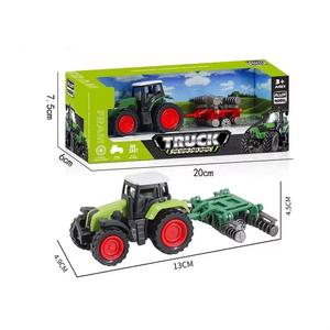 새로운 디자인 금속 다이 캐스트 농부가 쟁기 카트 뒤집기 5-7 세 어린이를위한 농장 트랙터 트럭 장난감 - Product Image 1