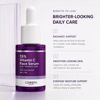 Sérum visage à 15% de vitamine C avec niacinamide pour un soin éclaircissant, éclat quotidien, renouvellement de la peau, anti-âge, essence faciale 30 ml