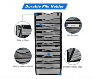 KD Wall <b>File</b> Organizer Mesh 10-Tier Hanging Wall Organizer Vertical Office <b>File</b> Holder Office Organization and <b>Storage</b> <b>File</b> Rack - Product Image 4