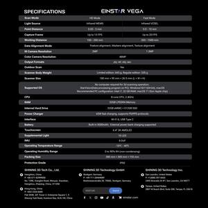 Escáner 3D Portátil de Alta Precisión Einstar Vega, Diseño Robusto para Exteriores, Conectividad Cableada/WiFi/USB - Product Image 5