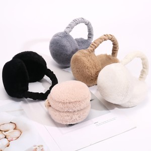 <span class=keywords><strong>Cache</strong></span>-oreilles pliables en fausse <span class=keywords><strong>fourrure</strong></span>, doux et moelleux, pour femme, portables, beige/rose/<span class=keywords><strong>blanc</strong></span>/gris, pour l'extérieur par temps froid - Product Image 2