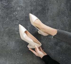 UP-5367r <span class=keywords><strong>44</strong></span> 45 Chaussures à talons hauts à bride arrière de <span class=keywords><strong>grande</strong></span> <span class=keywords><strong>taille</strong></span> pour le bureau, chaussures professionnelles à talons épais pour femmes - Product Image 6