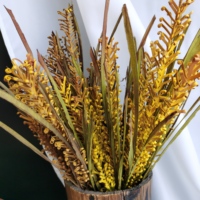 Fleurs artificielles de haute qualité, faites à la main, pour la décoration de la maison, en plastique, avec des feuilles de fleurs sauvages d'automne, pour l'intérieur et l'extérieur
