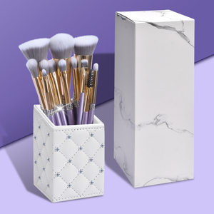 DailyQueen Échantillon gratuit Luxe Bling Argent Marque privée Paillettes Cheveux synthétiques 15 pièces Porte-pinceaux <span class=keywords><strong>de</strong></span> maquillage rose Nettoyant Diamant - Product Image 1