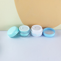 Pots en plastique PS à double paroi de 50 ml pour cosmétiques et shampoings, emballages givrés pour crèmes et lotions avec couvercle