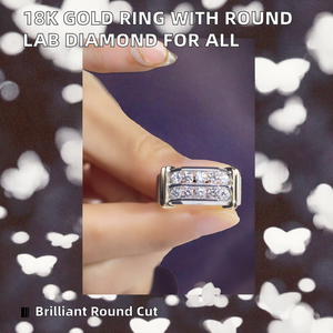 แหวนทองคำขาว 10K หรูหรา ประดับเพชรแล็บโกรว์แบบคลาสสิก ตัวเรือนแบบหนามเตย แหวนสั่งทำพิเศษสำหรับงานปาร์ตี้ งานแต่งงาน งานหมั้น ของขวัญวันครบรอบ สำหรับทั้งชายและหญิง - Product Image 2