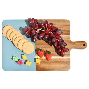 Youlike nouveauté bonne qualité multi-fonction bois d'acacia naturel coupe planche à découper ensemble avec poignée pour cuisine - Product Image 4